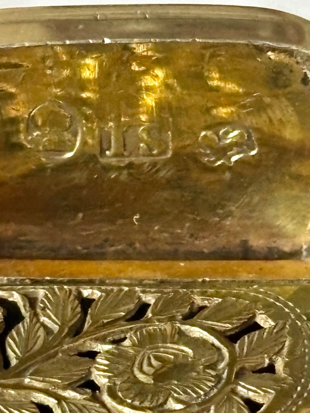 George III Silver Gilt Vinaigrette Birmingham 1808 John Shaw Plain Design View V