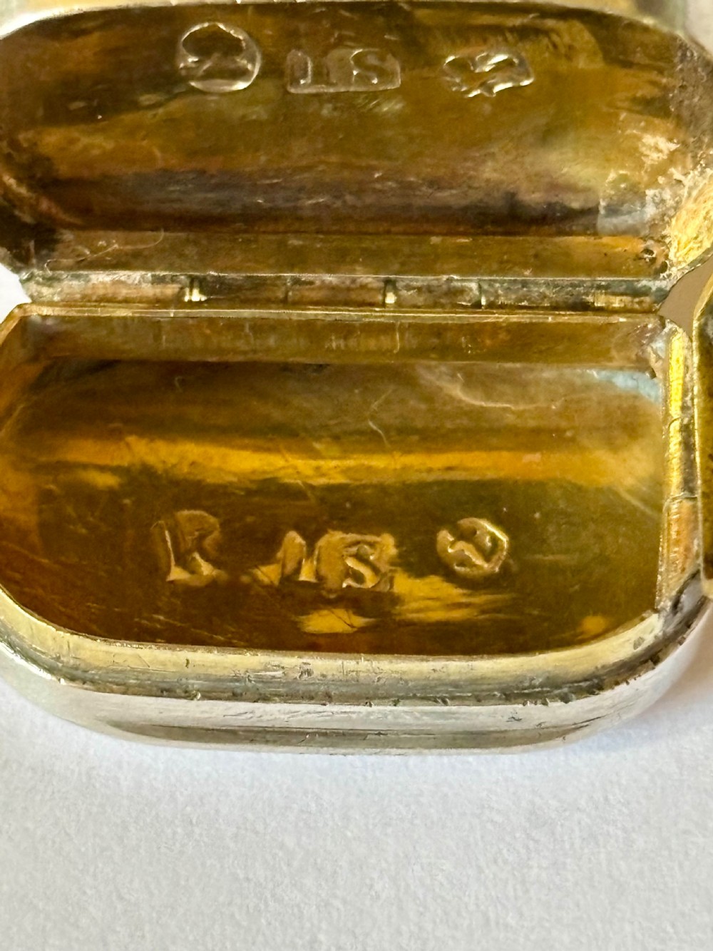 George III Silver Gilt Vinaigrette Birmingham 1808 John Shaw Plain Design View VIII