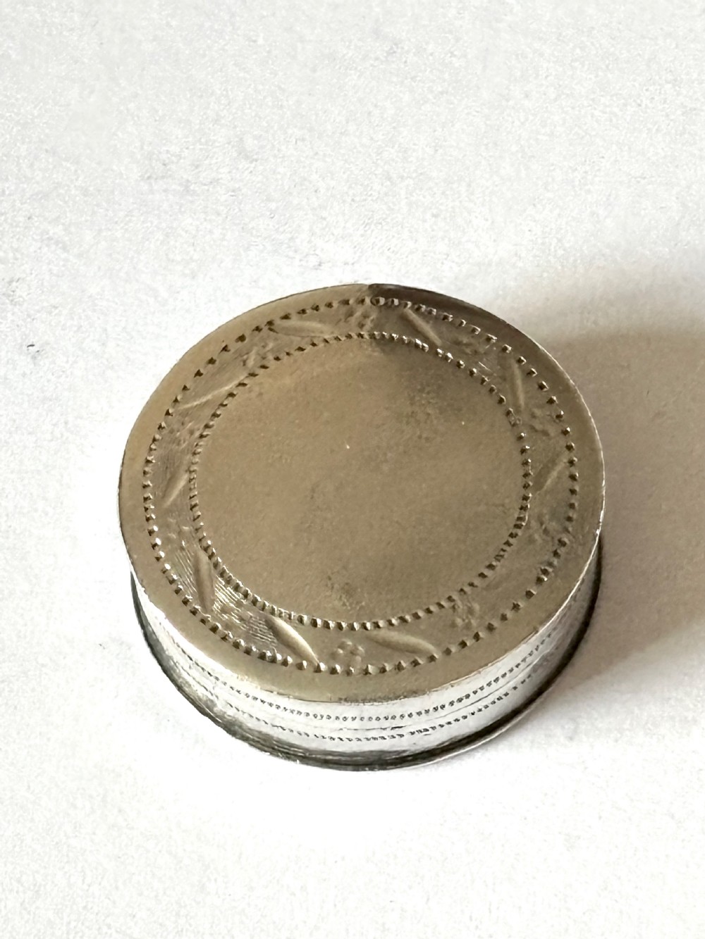 George III Sterling Silver Patch Pill Box Joseph Taylor Birmingham c1790 View II