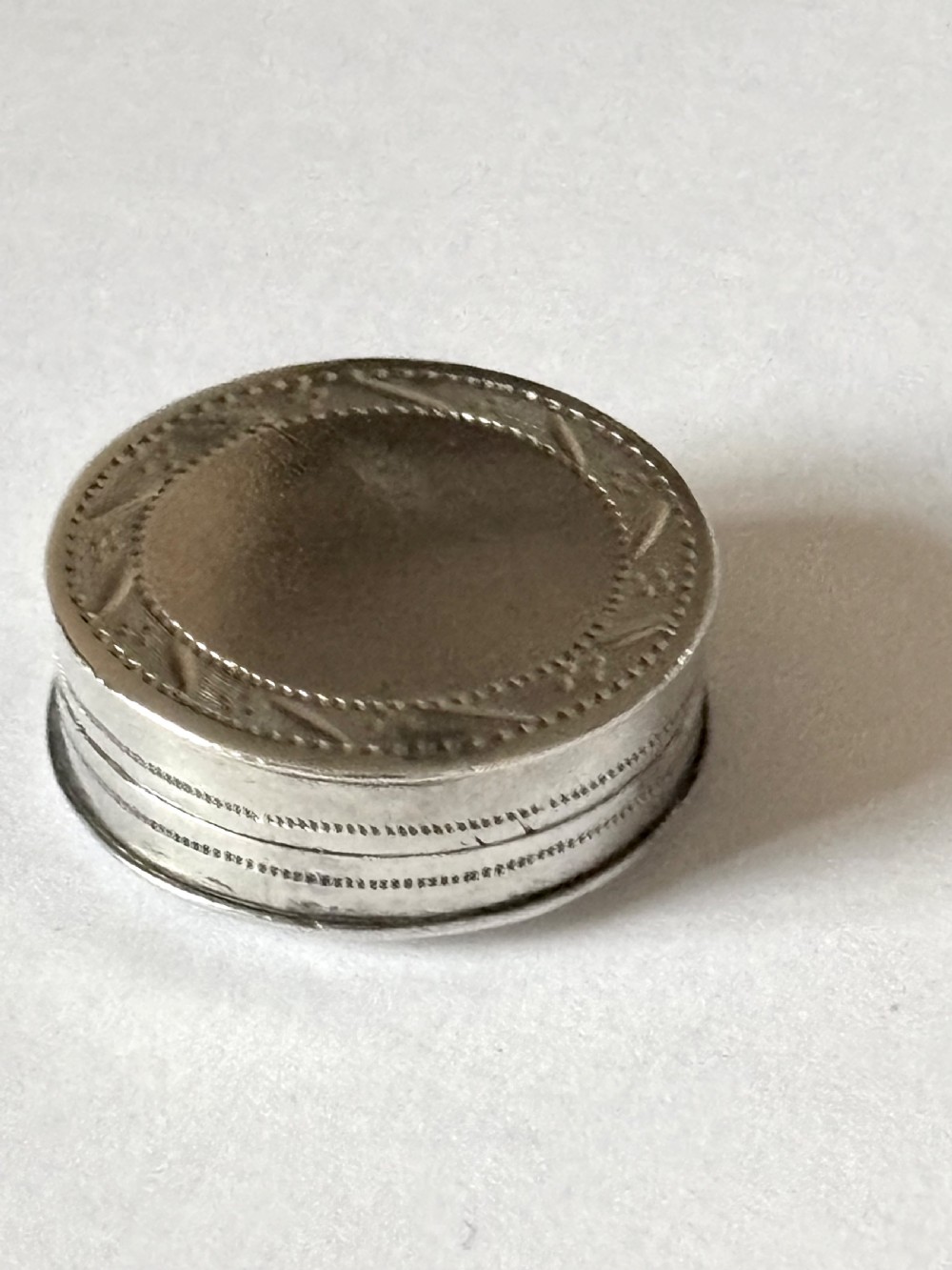 George III Sterling Silver Patch Pill Box Joseph Taylor Birmingham c1790 View III