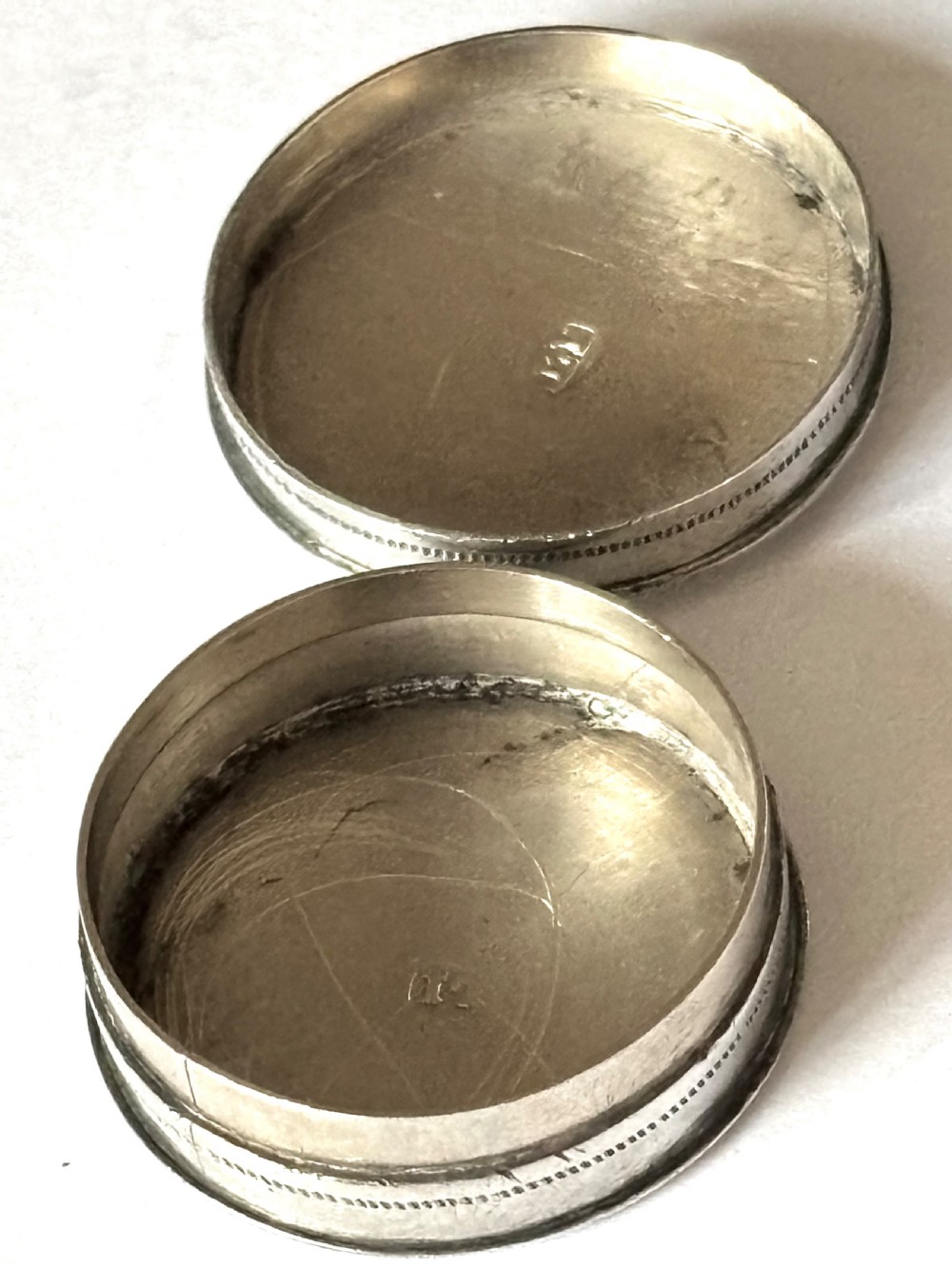 George III Sterling Silver Patch Pill Box Joseph Taylor Birmingham c1790 View VI