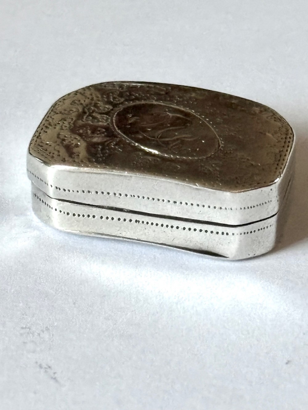 George III Curved Silver Gilt Vinaigrette Birmingham 1790 Samuel Pemberton View VI