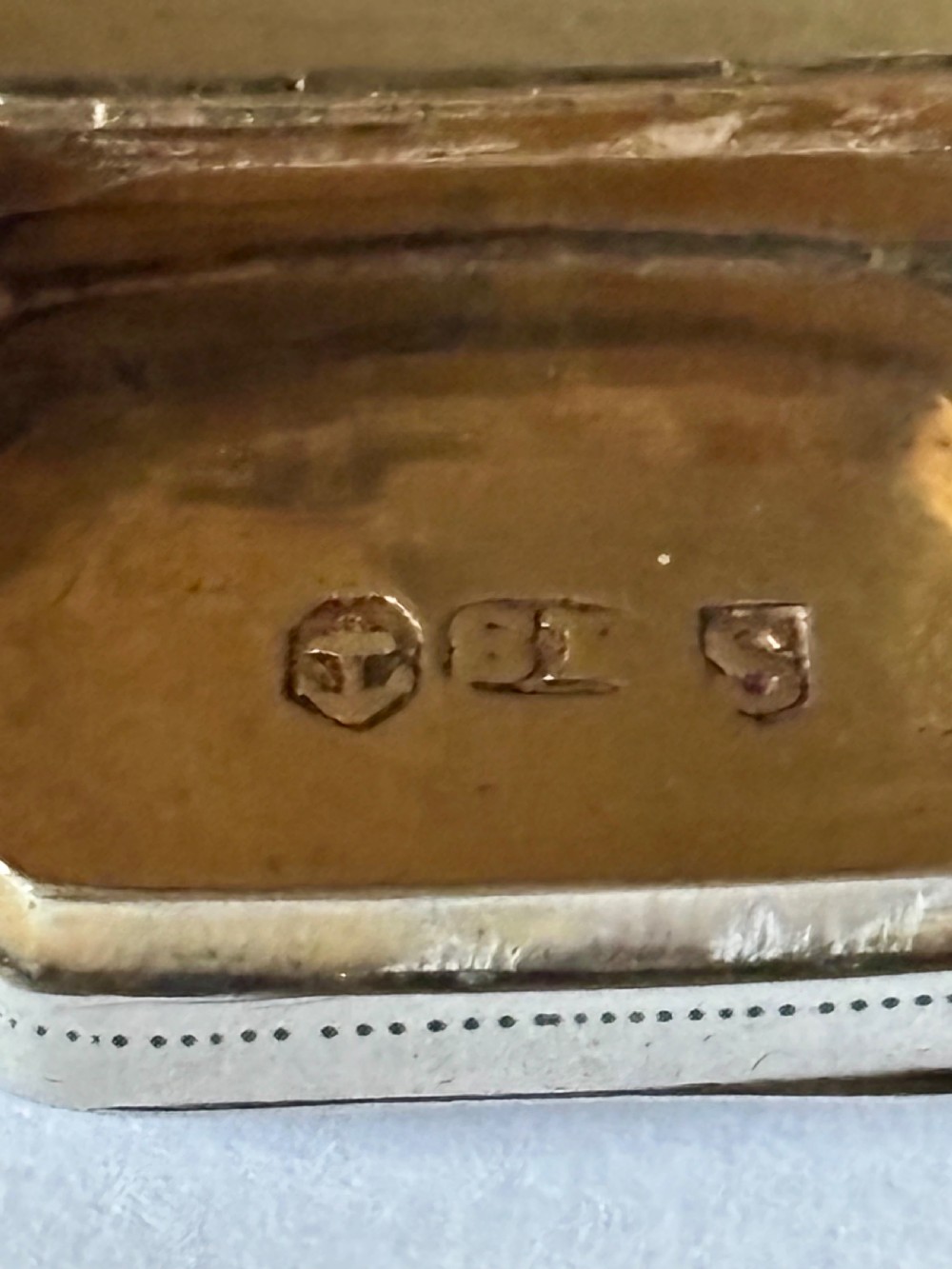 George III Curved Silver Gilt Vinaigrette Birmingham 1790 Samuel Pemberton View VII