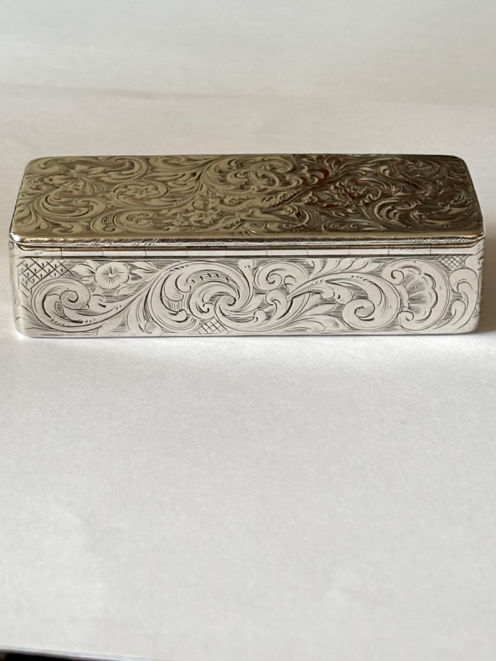 Early Victorian Silver Gilt Snuff Box AJ Norman London 1841 *Rare Maker* 103g View III