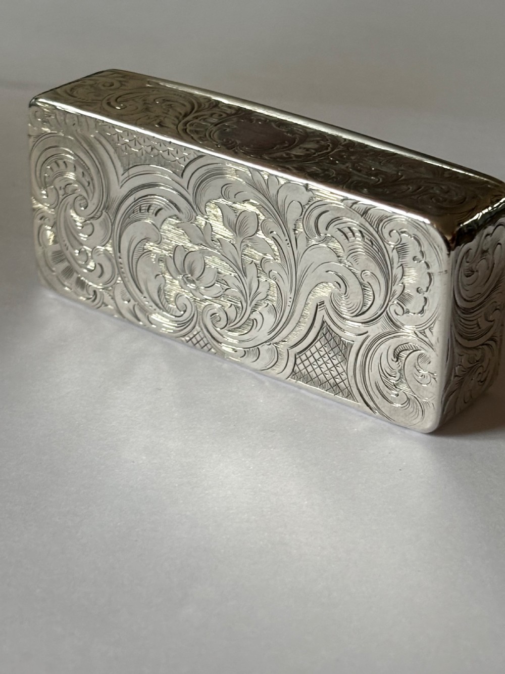 Early Victorian Silver Gilt Snuff Box AJ Norman London 1841 *Rare Maker* 103g View VI