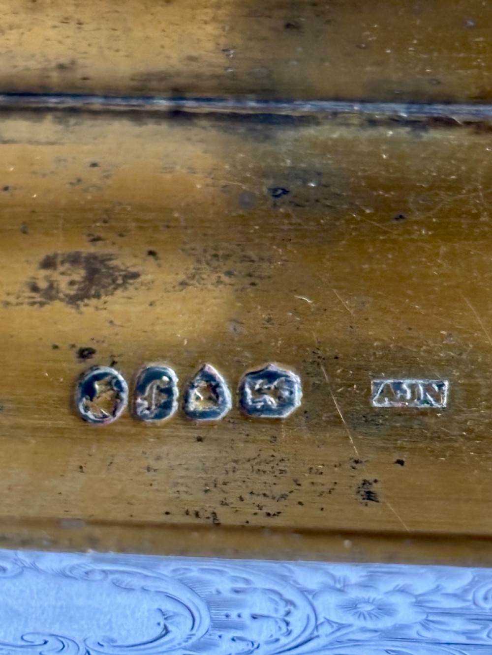 Early Victorian Silver Gilt Snuff Box AJ Norman London 1841 *Rare Maker* 103g View XI