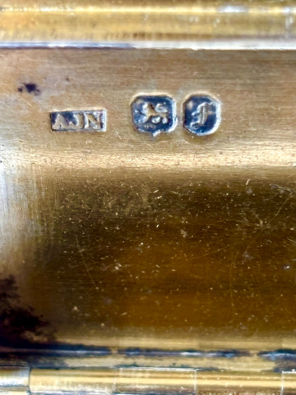 Early Victorian Silver Gilt Snuff Box AJ Norman London 1841 *Rare Maker* 103g View XII