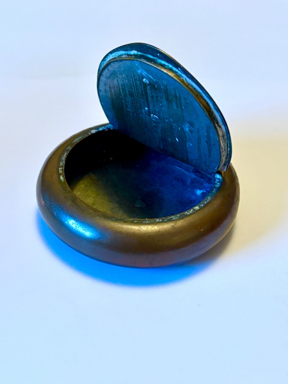 An Early Victorian Bronze Metal presentation table snuff box dated 1848 144g View II