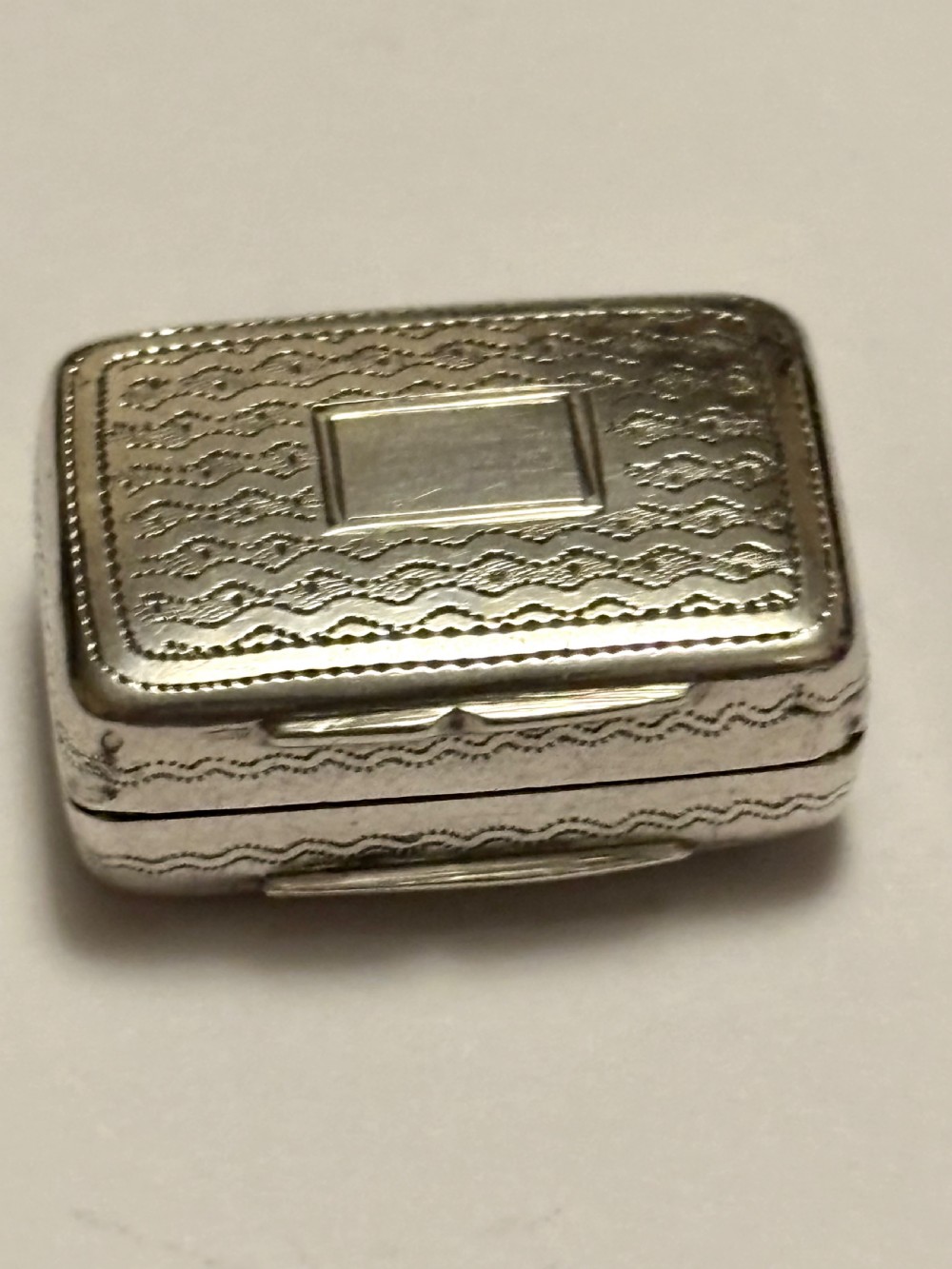 George III Silver Gilt Vinaigrette Birmingham 1817 John Shaw View II