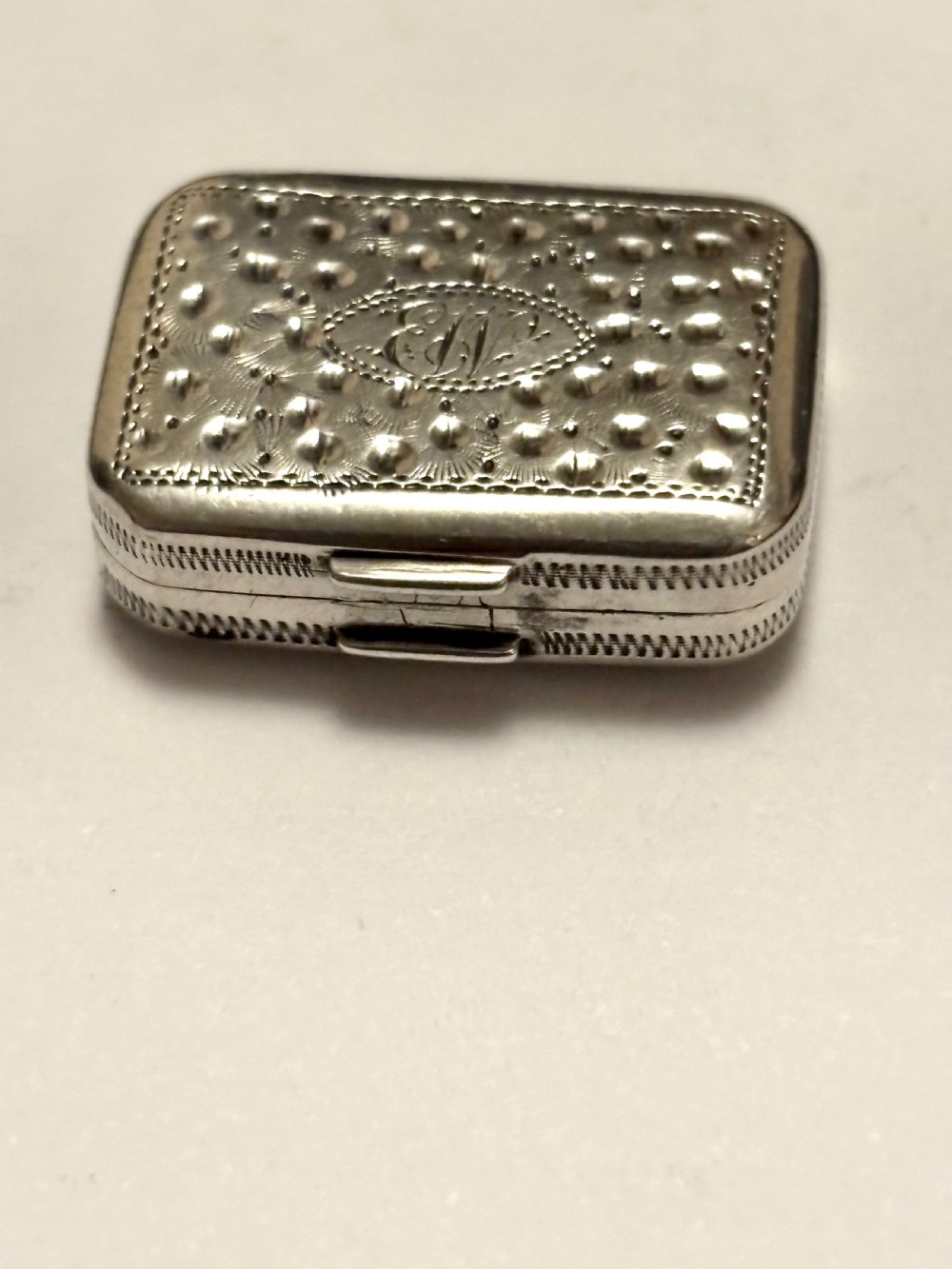 George III Silver Gilt Vinaigrette Birmingham 1811 Samuel Pemberton View II