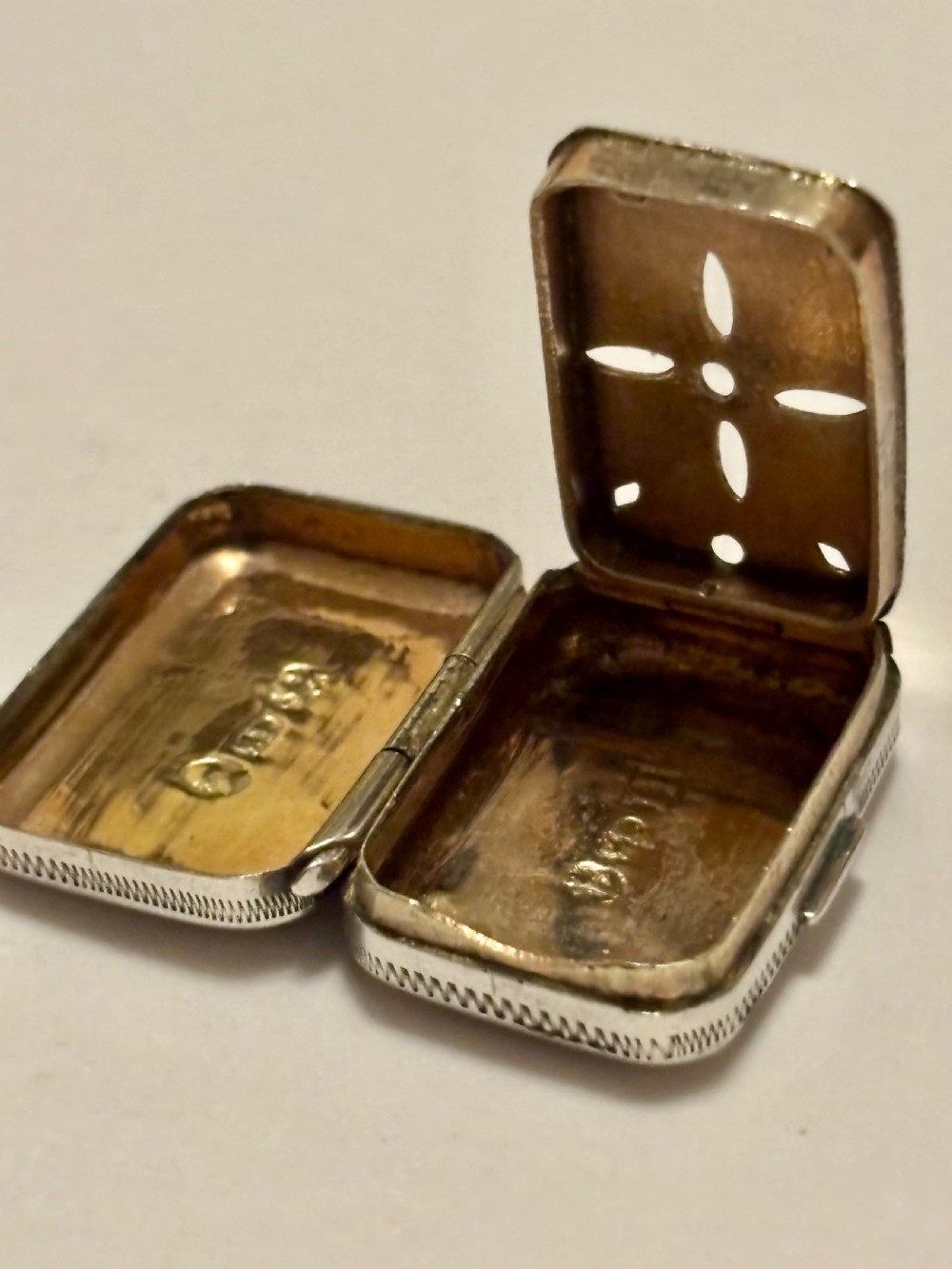 George III Silver Gilt Vinaigrette Birmingham 1811 Samuel Pemberton View IX