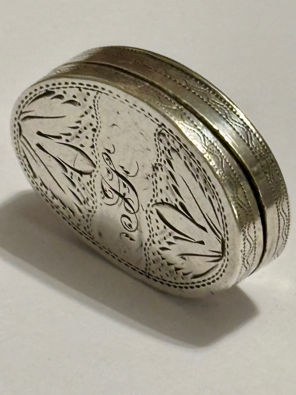 George III Curved Oval Silver Gilt Vinaigrette Birmingham 1808 Wardell & Kempson View VII