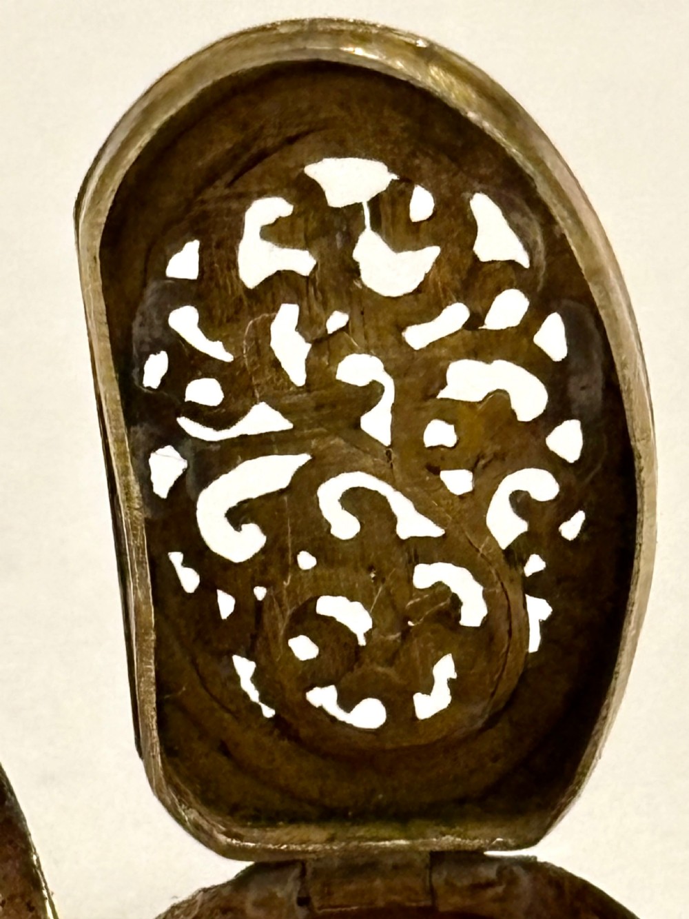 George III Curved Oval Silver Gilt Vinaigrette Birmingham 1808 Wardell & Kempson View XII