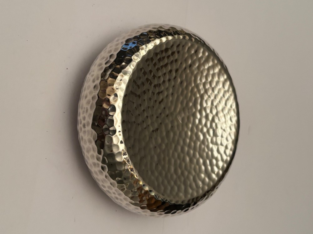 Edwardian Silver Squeeze Action Tobacco Box A & J Zimmerman Planished c1905 View IX