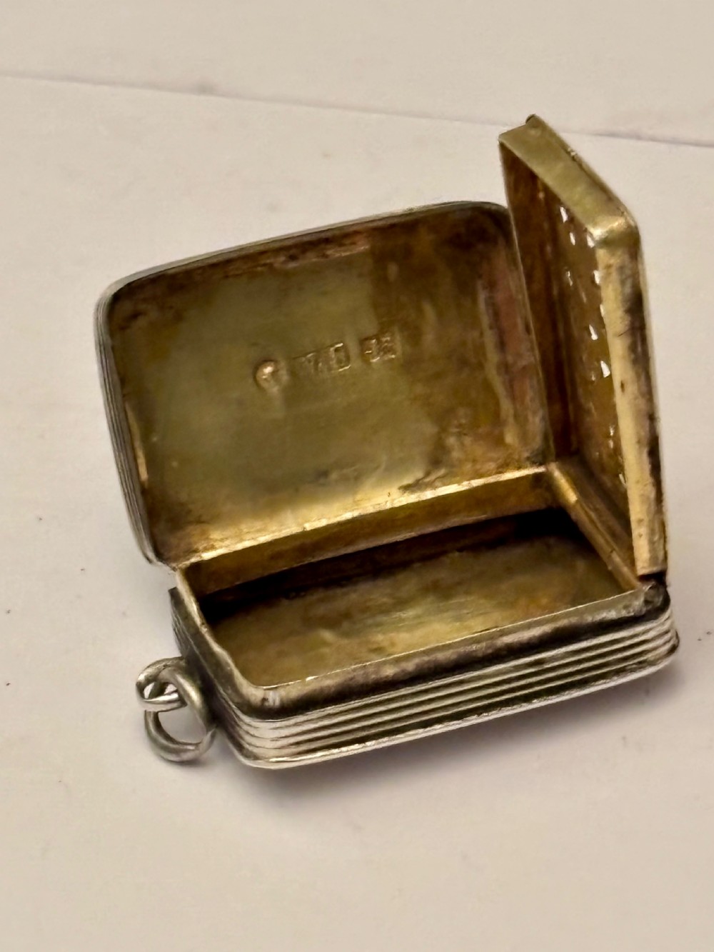 Silver Gilt Early Victorian Vinaigrette Birmingham 1840 William Simpson View IX