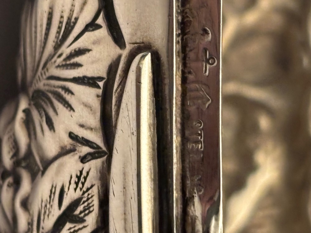 American Late 19th Century Sterling Silver Box GORHAM Relief Embossed Floral USA View IX