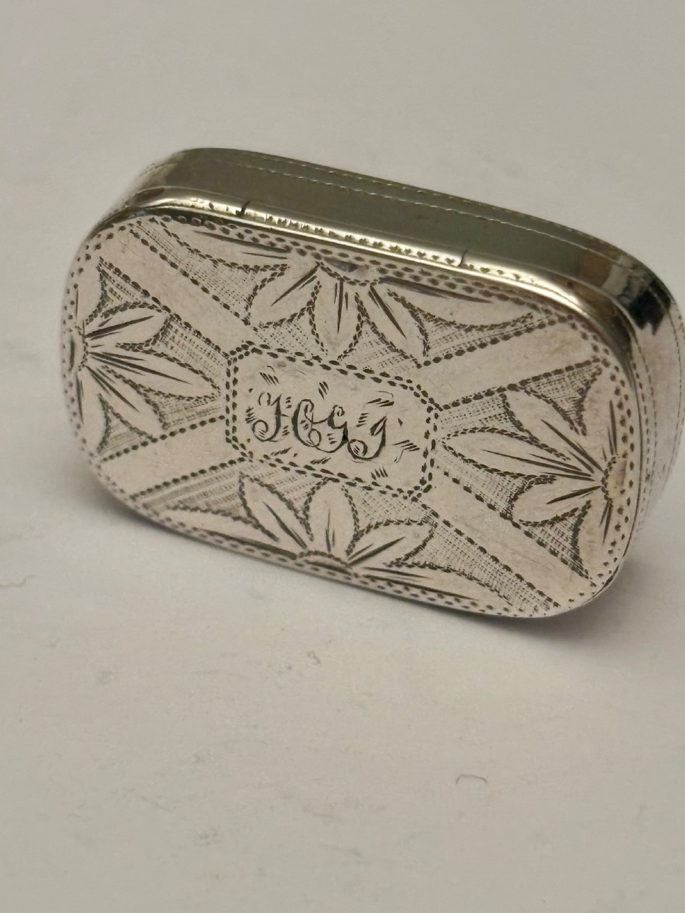 George III Sterling Silver Patch Pill Box Joseph Taylor Birmingham 1810