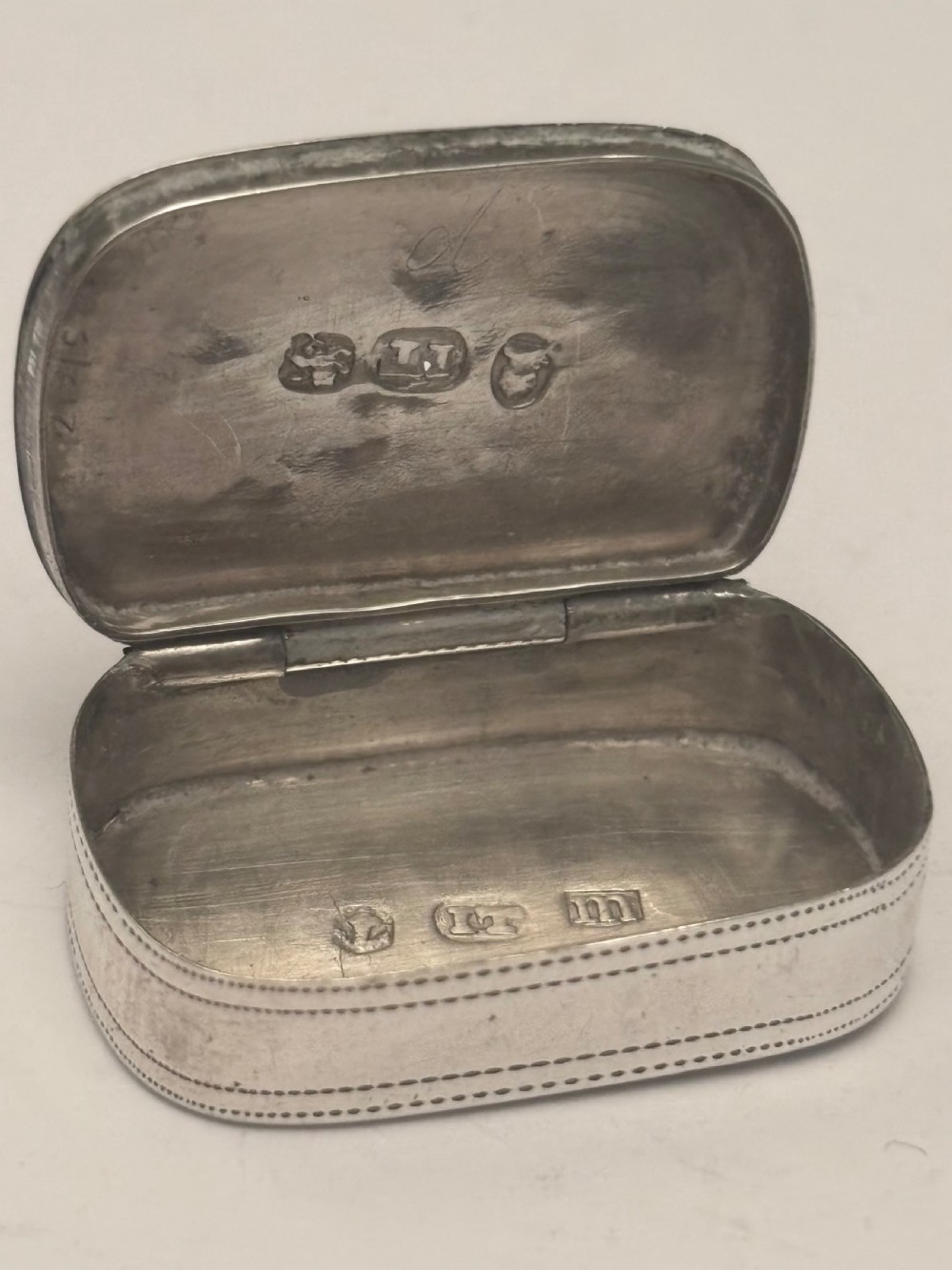 George III Sterling Silver Patch Pill Box Joseph Taylor Birmingham 1810 View II