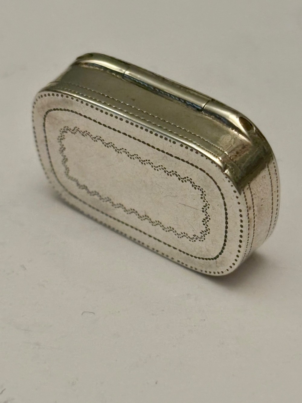 George III Sterling Silver Patch Pill Box Joseph Taylor Birmingham 1810 View V
