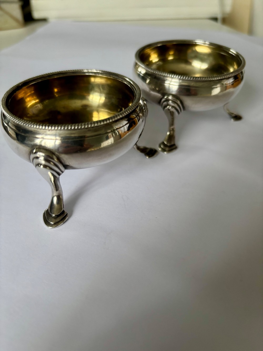 A Pair of George III Silver Gilt Salts London 1796 Peter & Ann Bateman View II