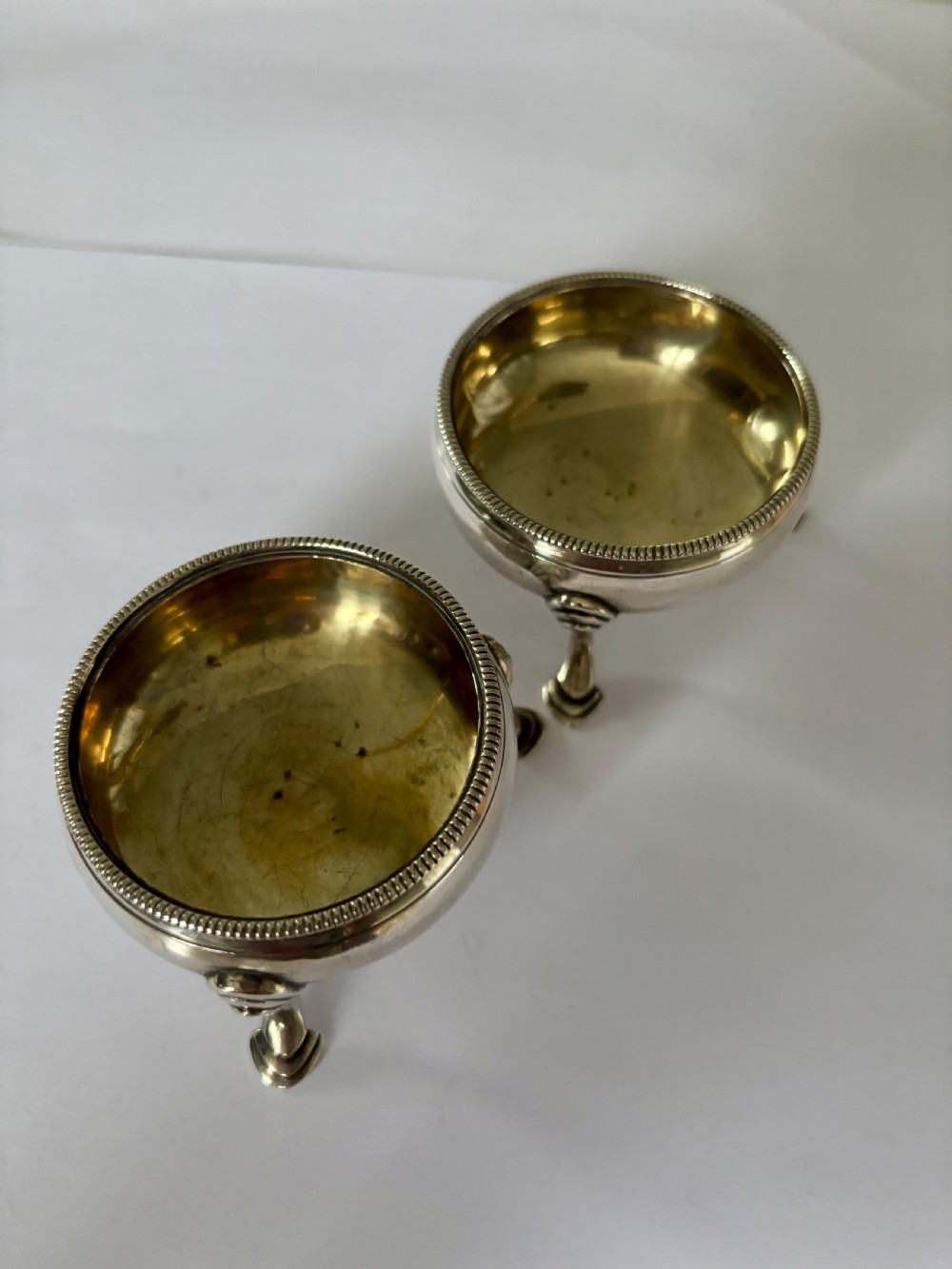 A Pair of George III Silver Gilt Salts London 1796 Peter & Ann Bateman View III
