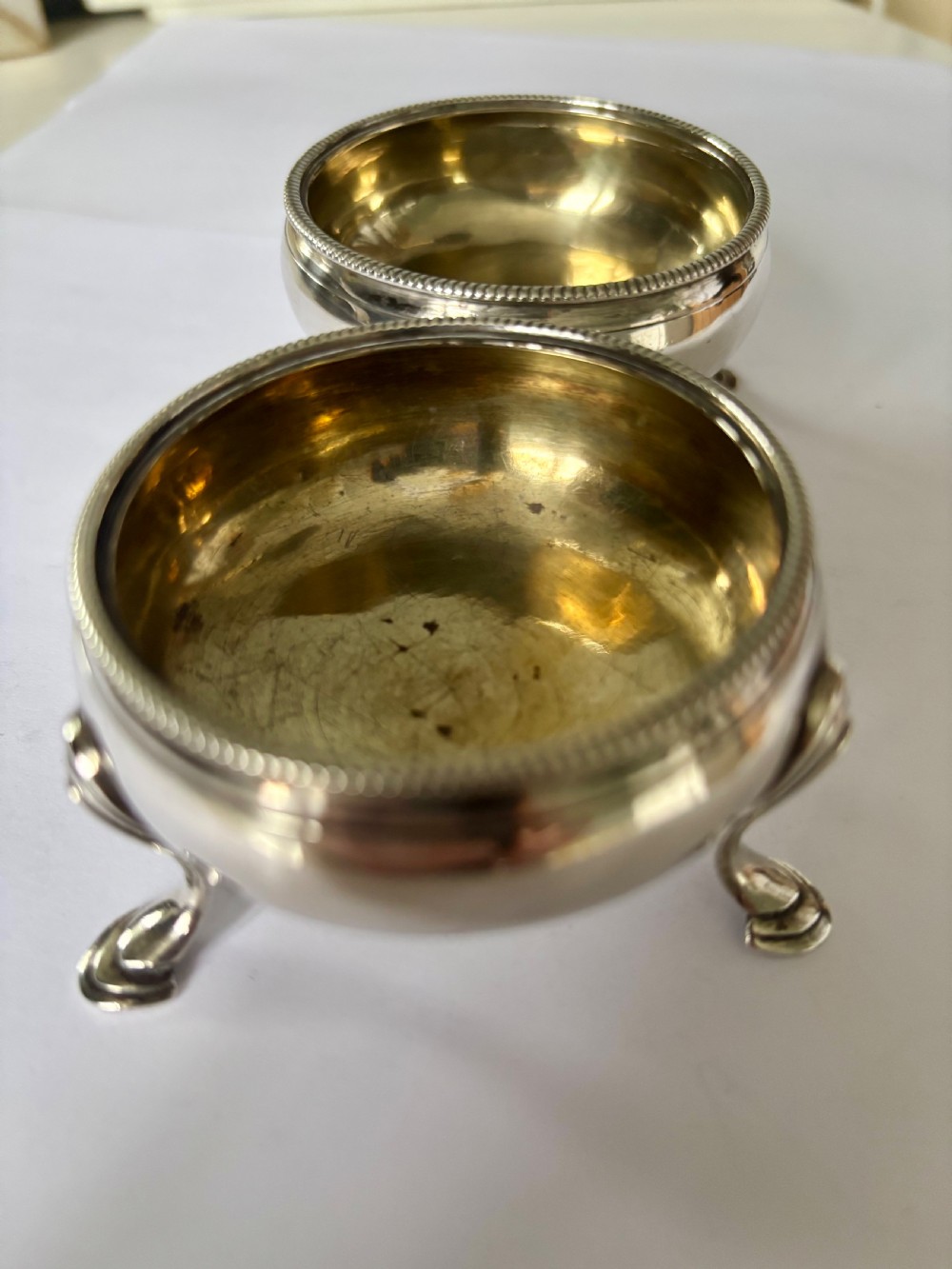 A Pair of George III Silver Gilt Salts London 1796 Peter & Ann Bateman View IV