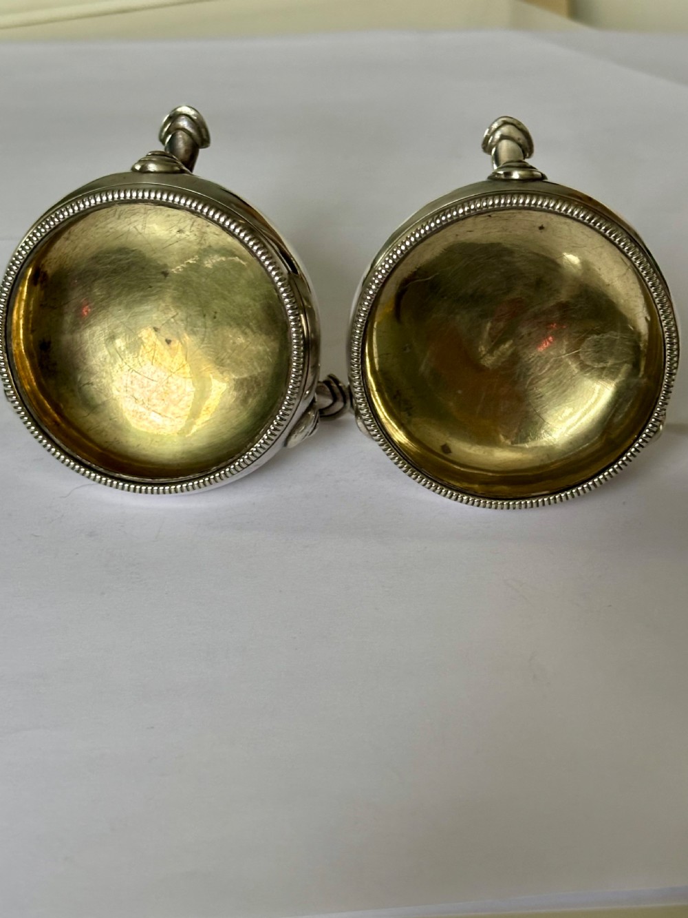 A Pair of George III Silver Gilt Salts London 1796 Peter & Ann Bateman View VIII