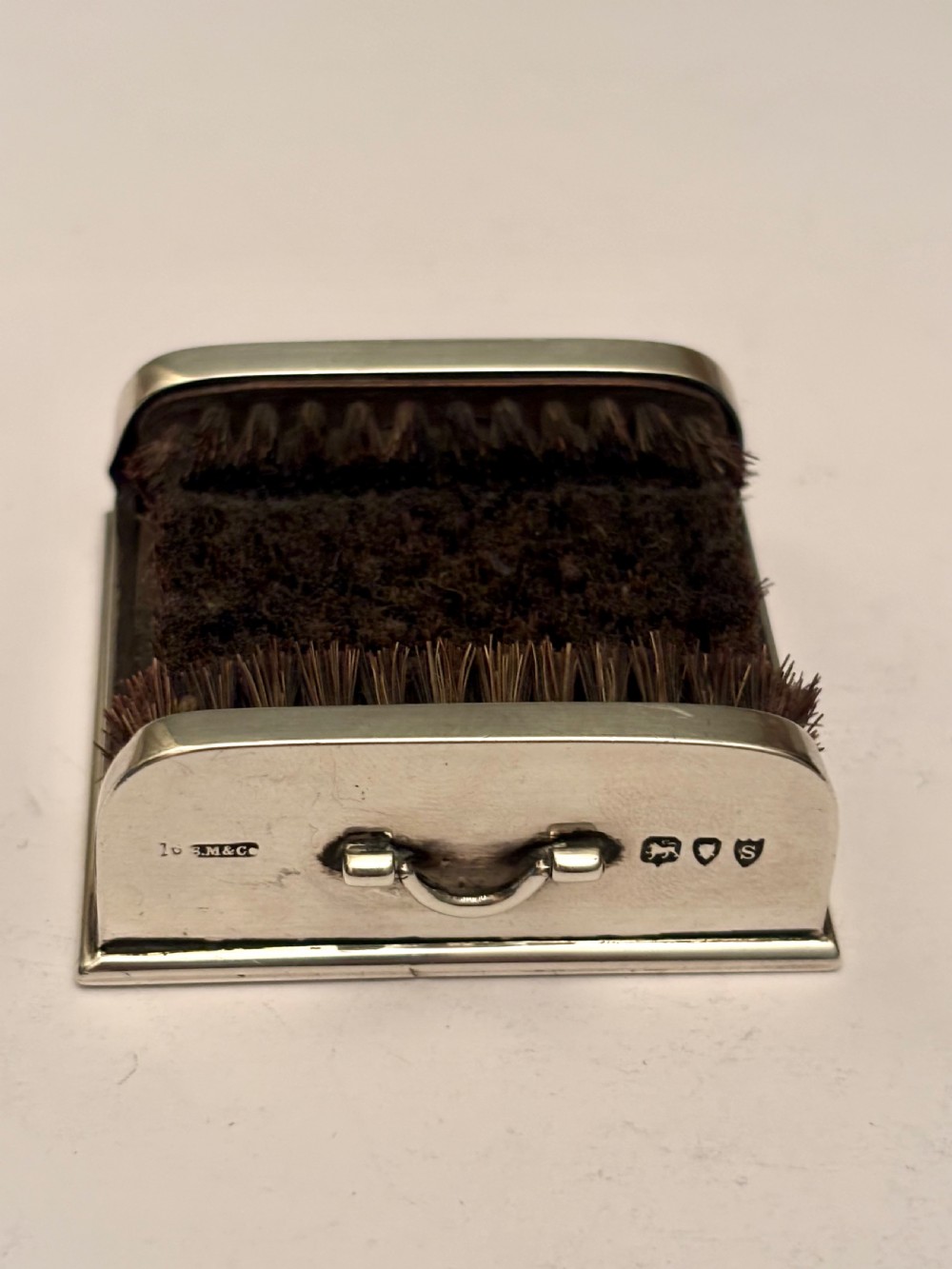 SAMPSON MORDAN Victorian Novelty Silver Fountain Pen ‘Boot’ Brush London 1893 View II