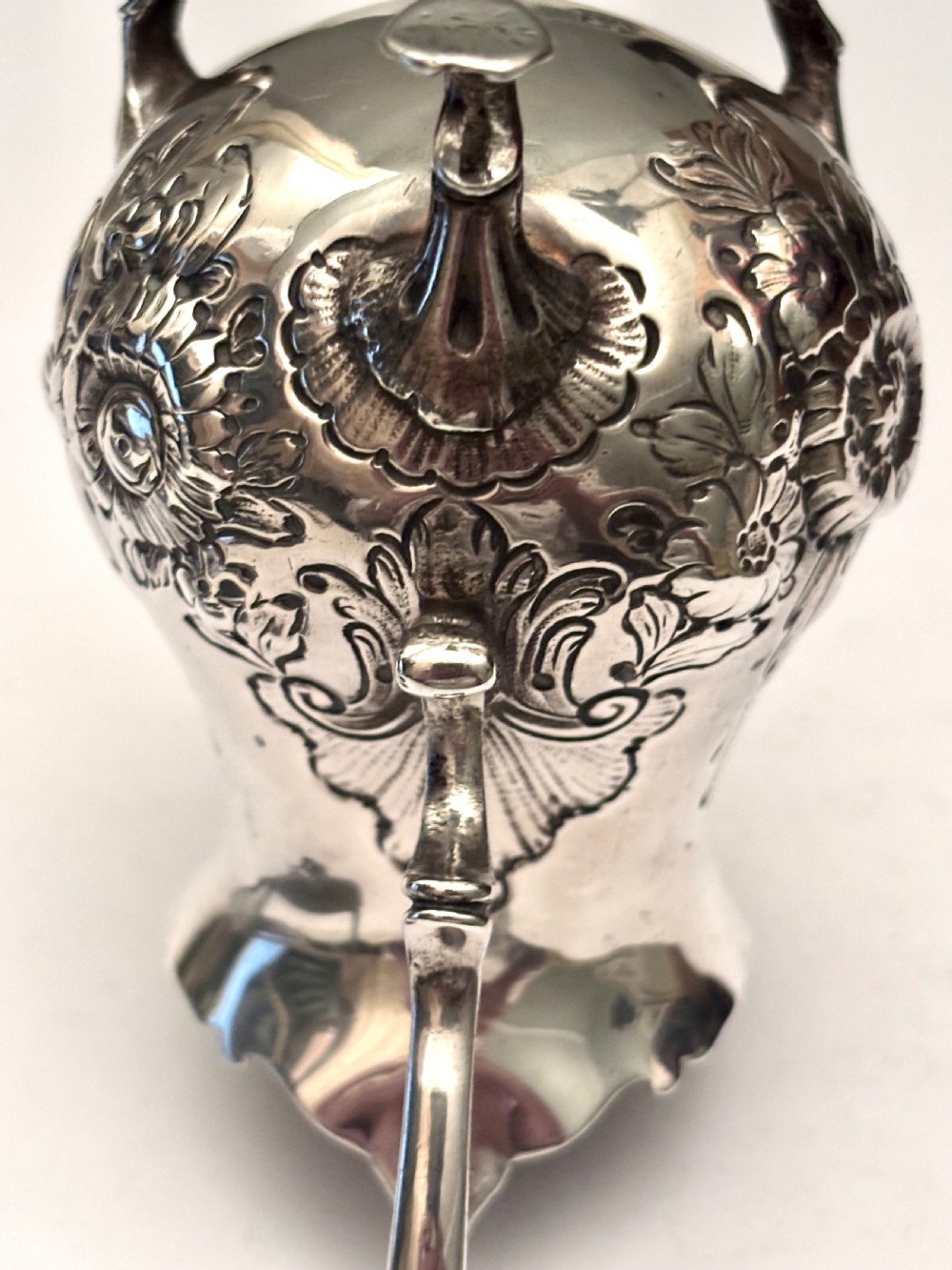 Antique George II Silver Cream Jug London 1748 William Robertson View IX