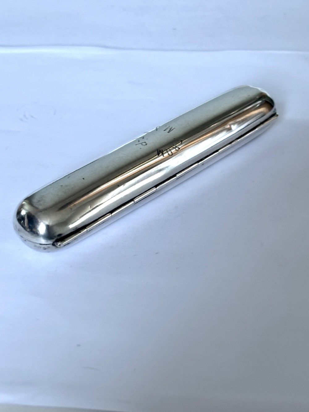 Victorian Silver Gilt Single Tube Cigar Case David Jellicoe Baker London 1882