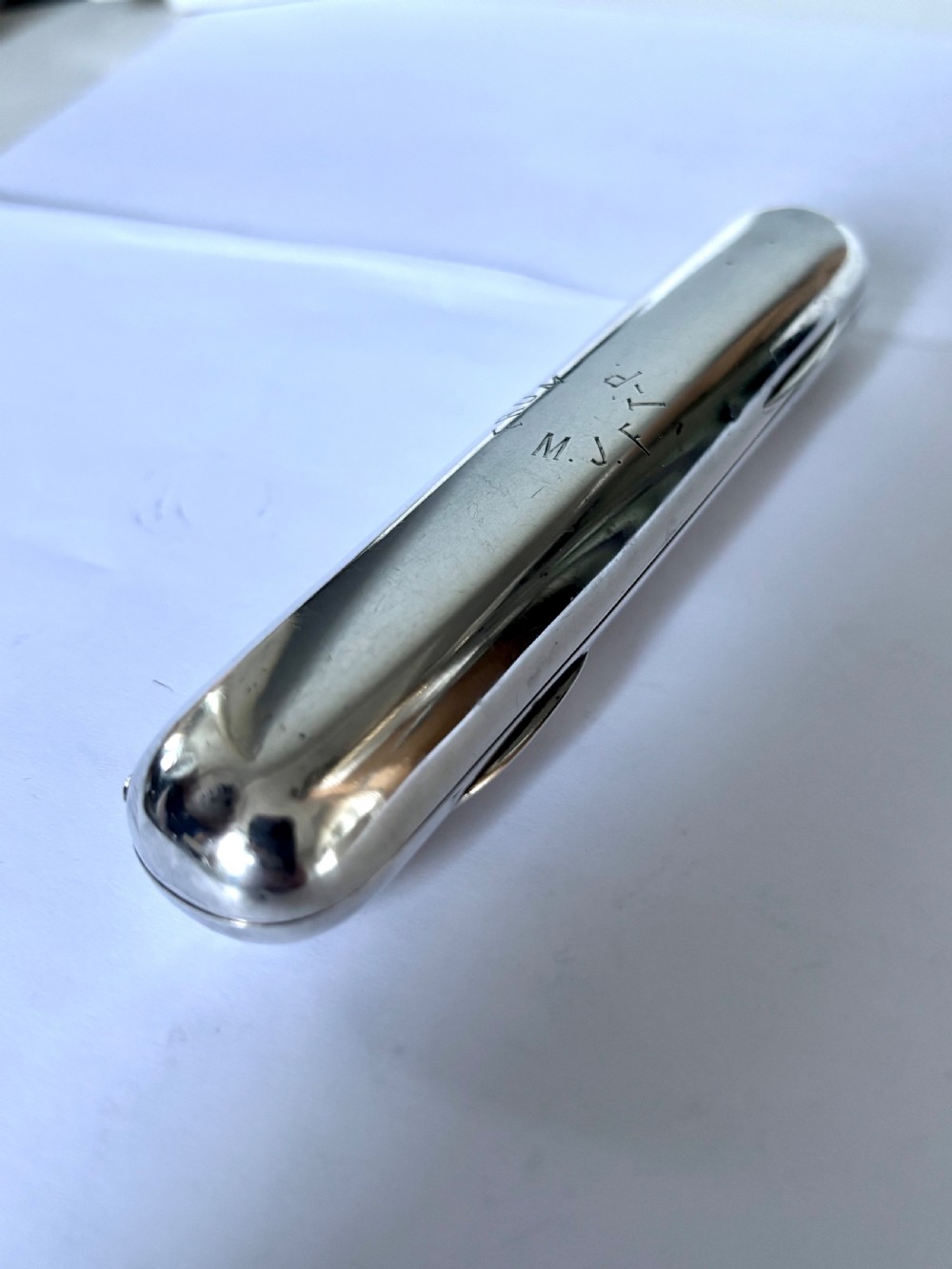 Victorian Silver Gilt Single Tube Cigar Case David Jellicoe Baker London 1882 View II