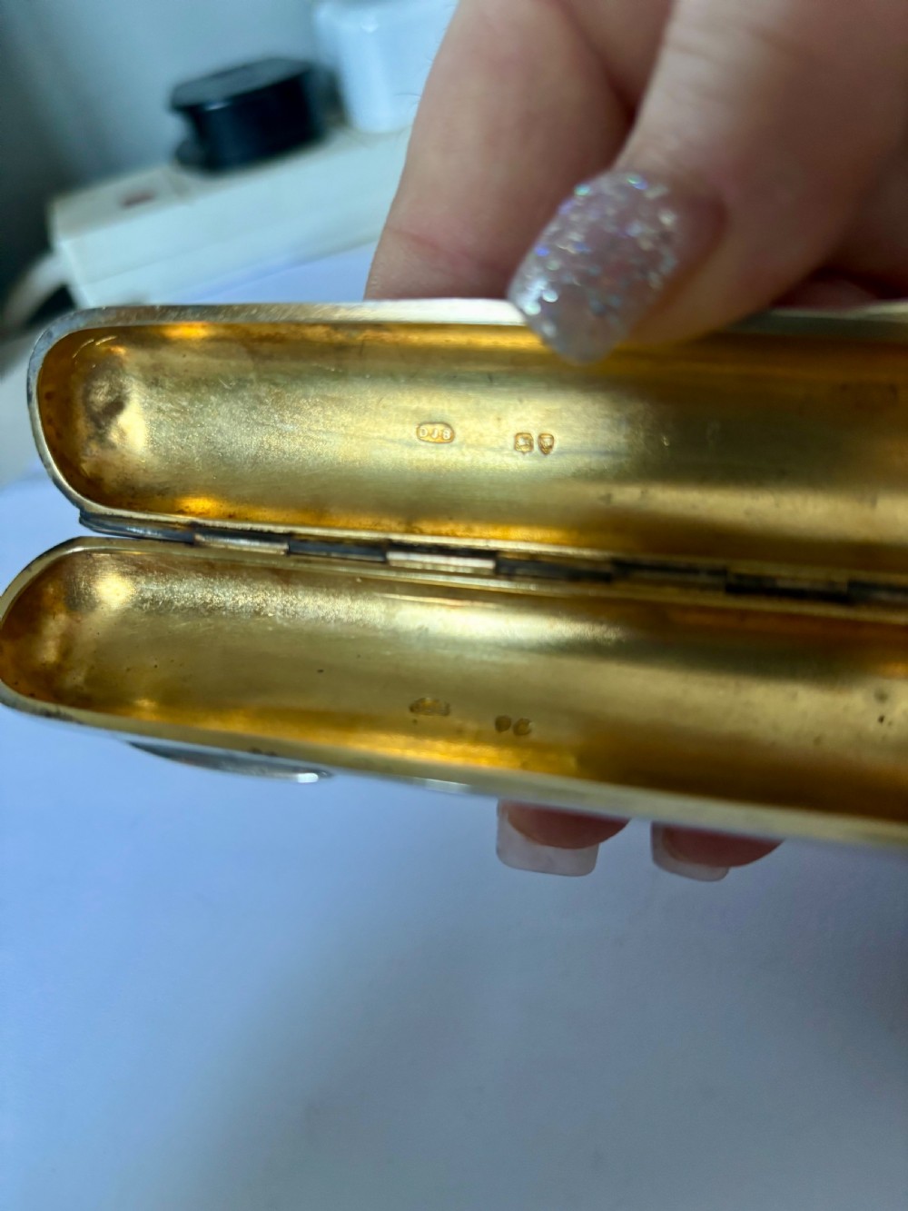 Victorian Silver Gilt Single Tube Cigar Case David Jellicoe Baker London 1882 View V