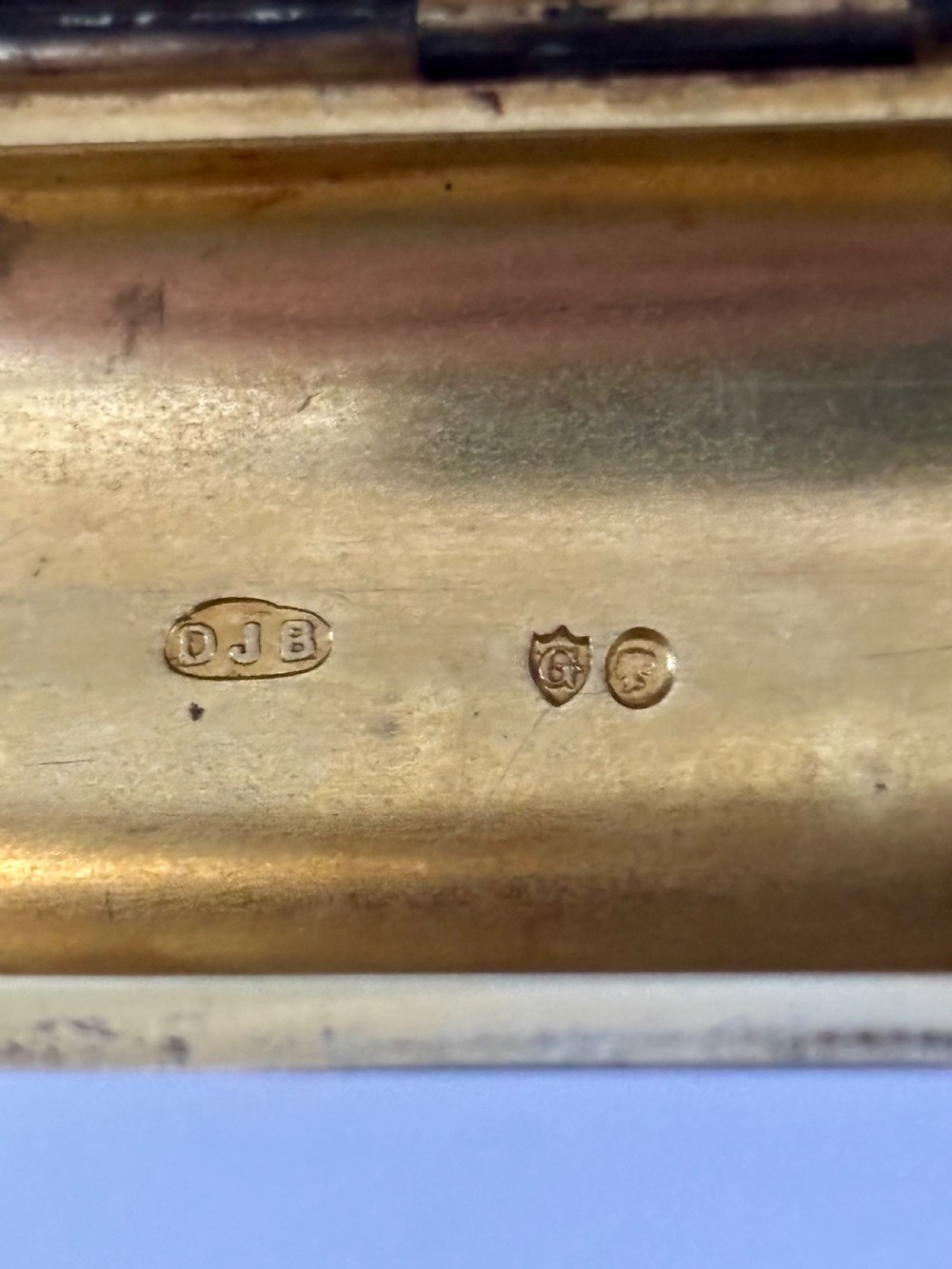 Victorian Silver Gilt Single Tube Cigar Case David Jellicoe Baker London 1882 View VII