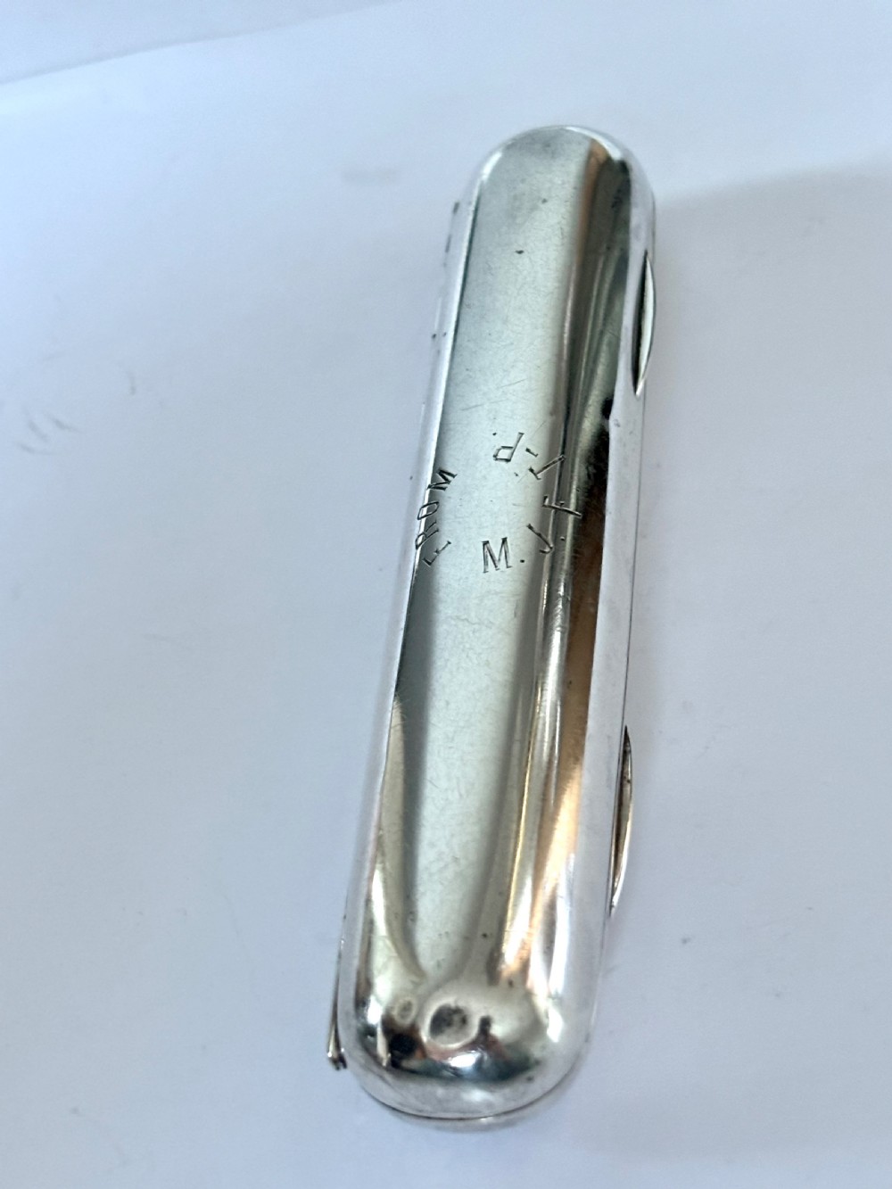 Victorian Silver Gilt Single Tube Cigar Case David Jellicoe Baker London 1882 View XI