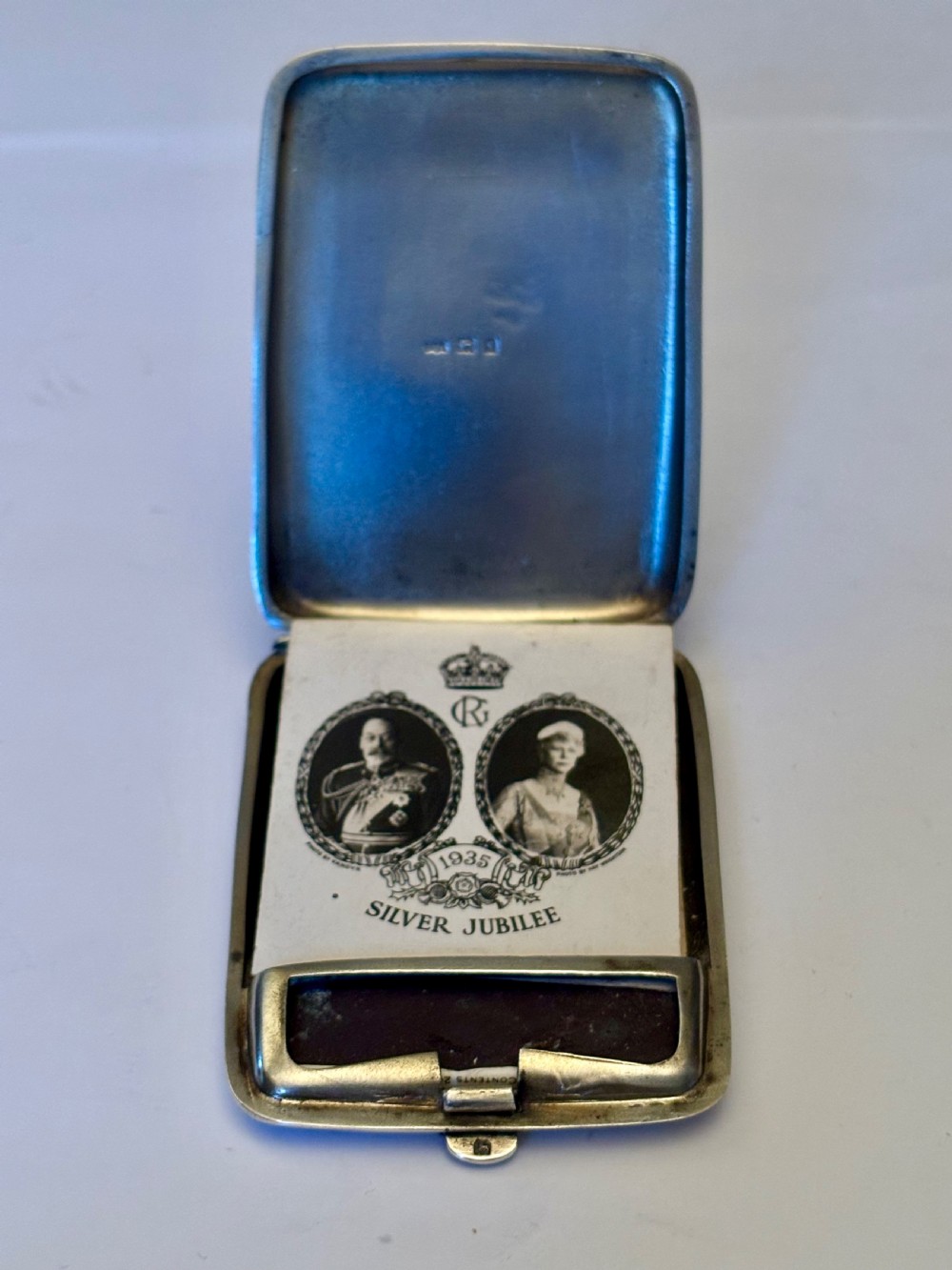 Antique Silver George V Matchbook Box Vesta Case Stephen J Rose London 1921 View X