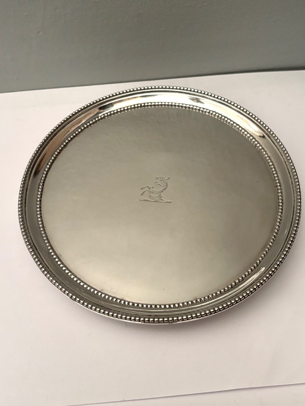 George III Silver Waiter Salver Tray London 1781 John Crouch I & Thomas Hannam