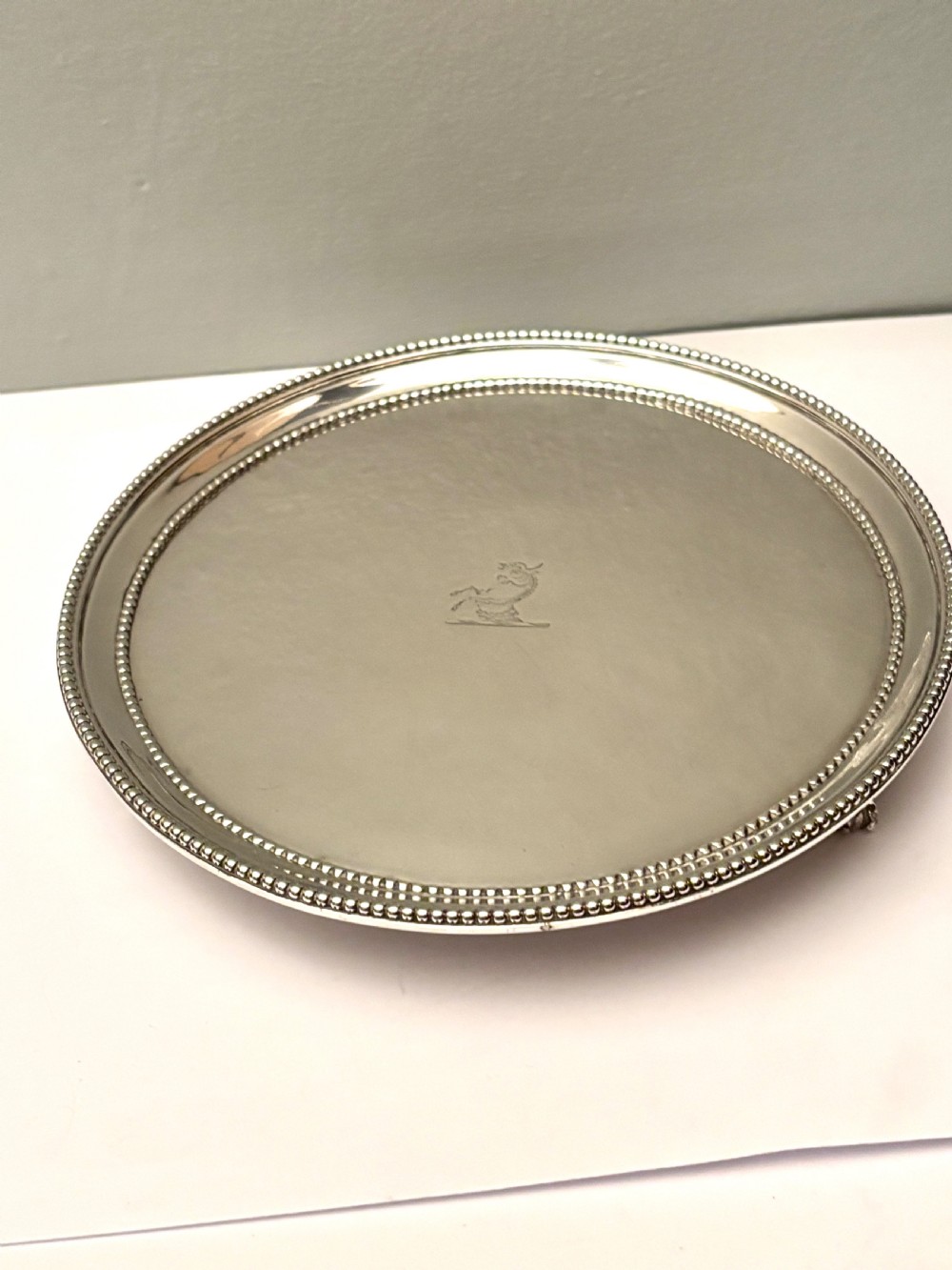 George III Silver Waiter Salver Tray London 1781 John Crouch I & Thomas Hannam View II