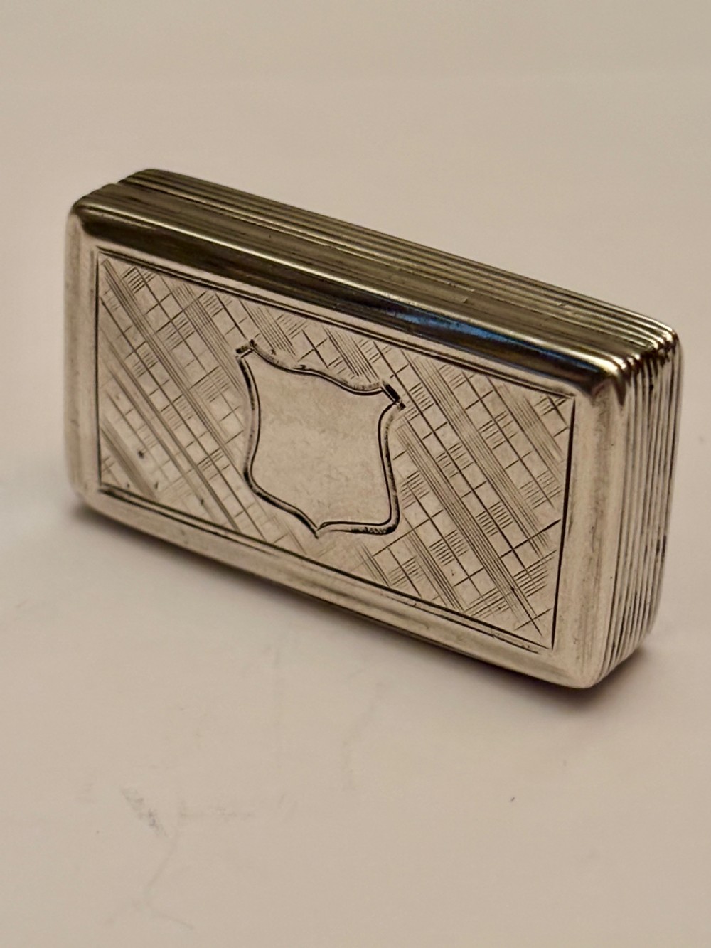 Antique Silver Early Victorian Snuff Box Francis Clark Birmingham 1839