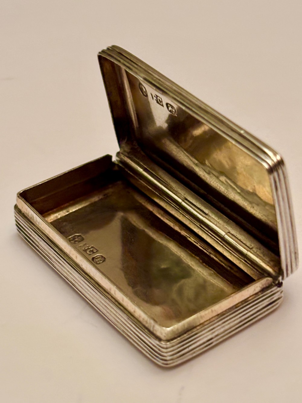 Antique Silver Early Victorian Snuff Box Francis Clark Birmingham 1839 View V