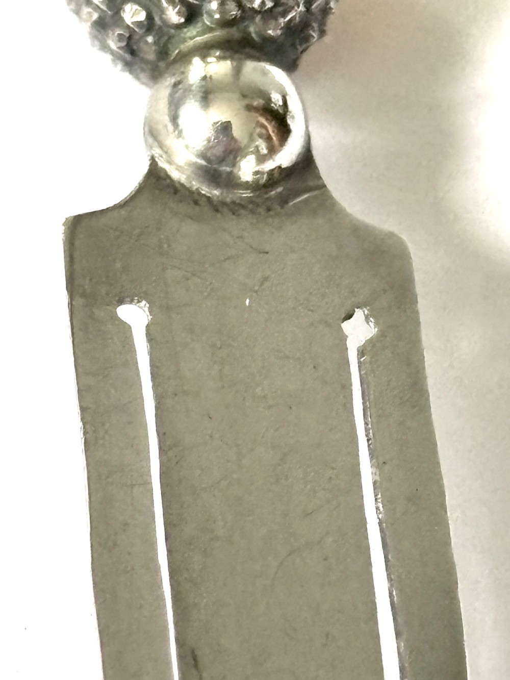 Edwardian Silver Thistle Amber Glass Bookmark  Adie & Lovekin Birmingham 1906 View VIII