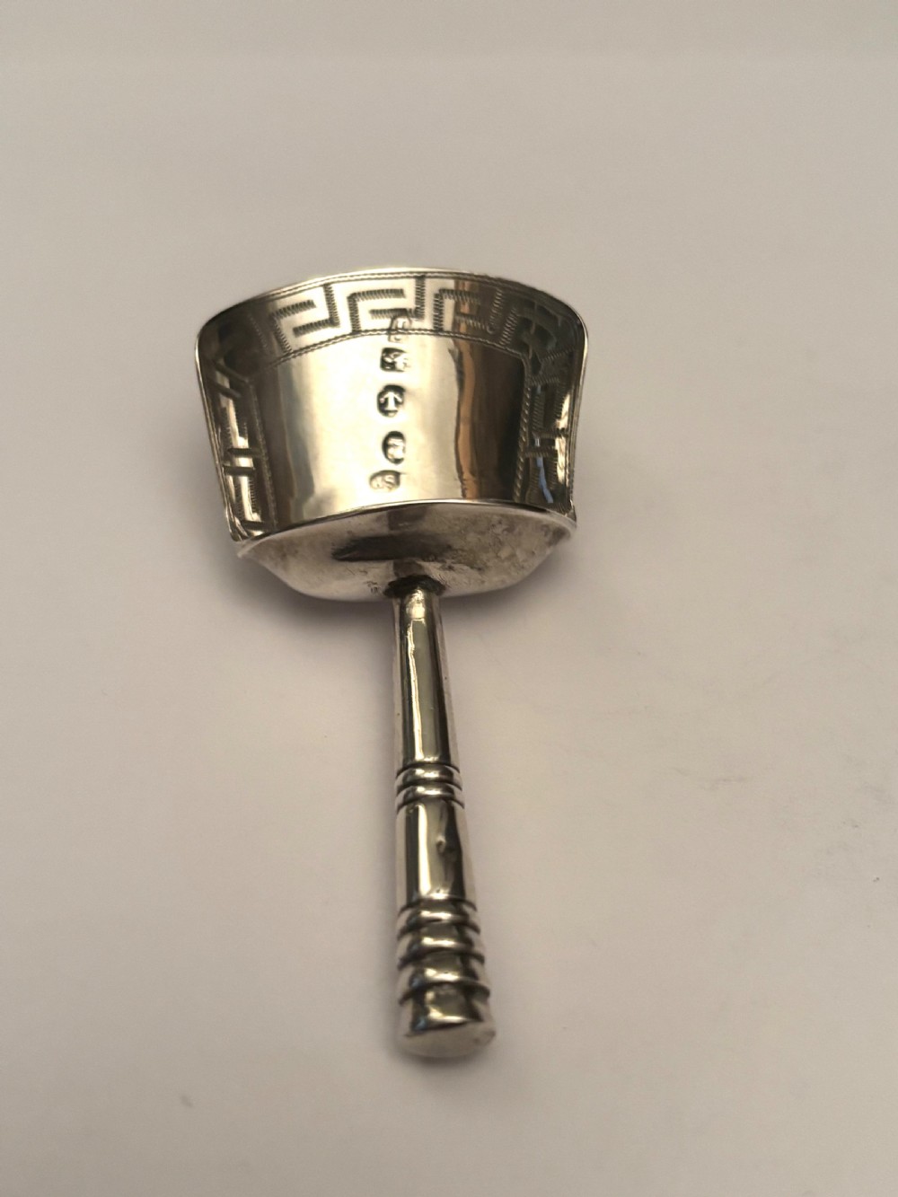 George III Silver Sugar Caddy Spoon Scoop Birmingham 1806 Samuel Pemberton