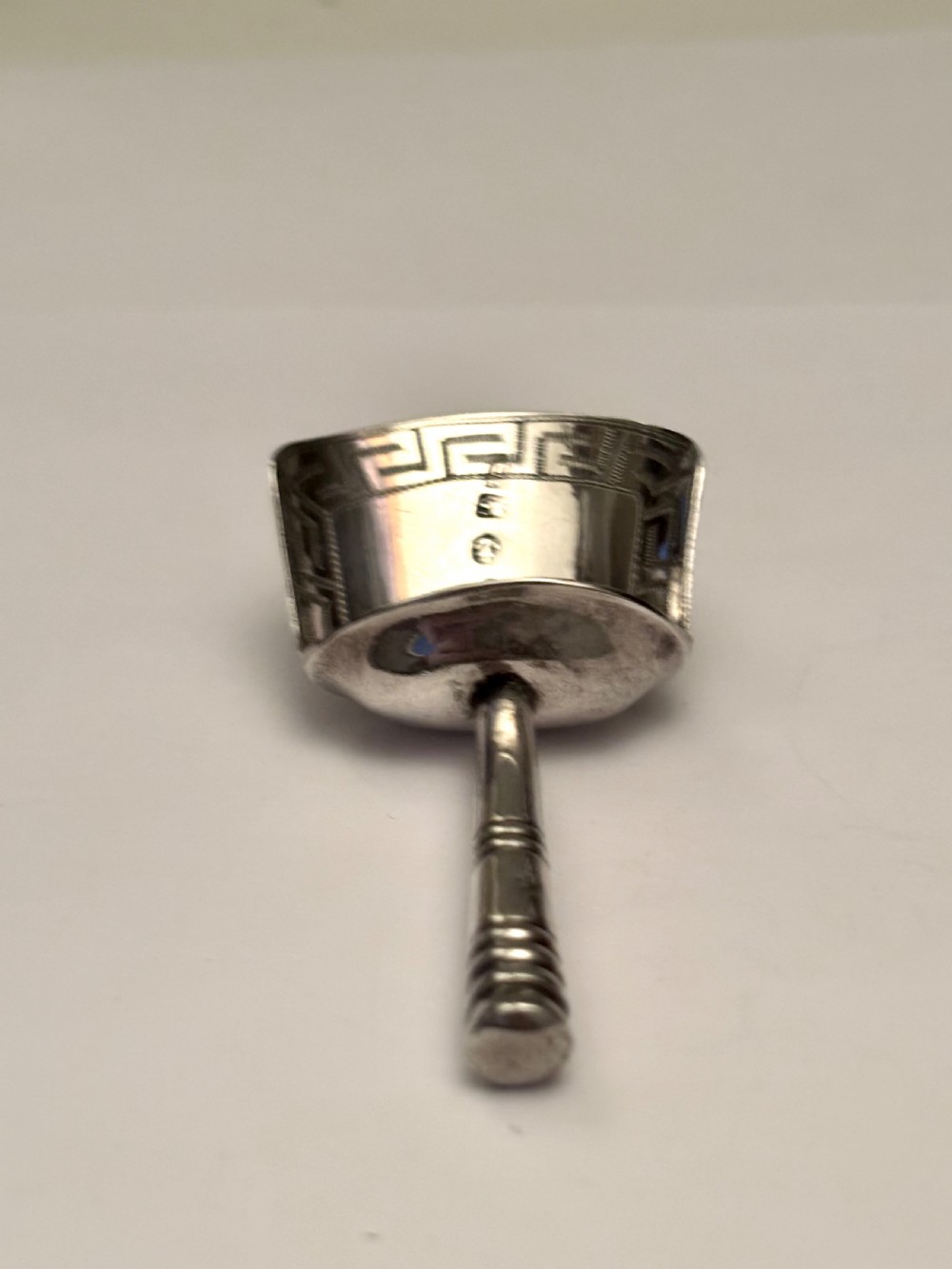 George III Silver Sugar Caddy Spoon Scoop Birmingham 1806 Samuel Pemberton View IX