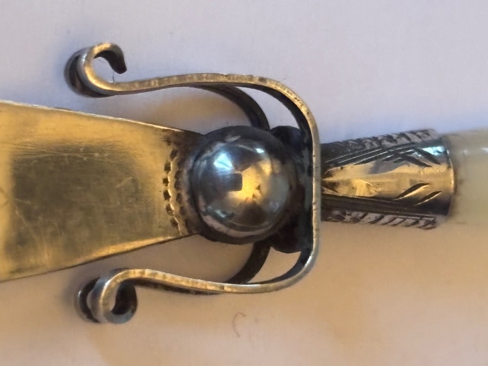 Antique George V Silver & MOP Bookmark  Adie & Lovekin Birmingham 1925 View V