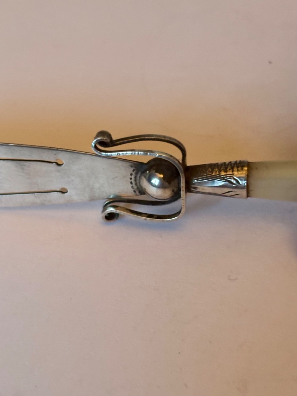 Antique George V Silver & MOP Bookmark  Adie & Lovekin Birmingham 1925 View XI
