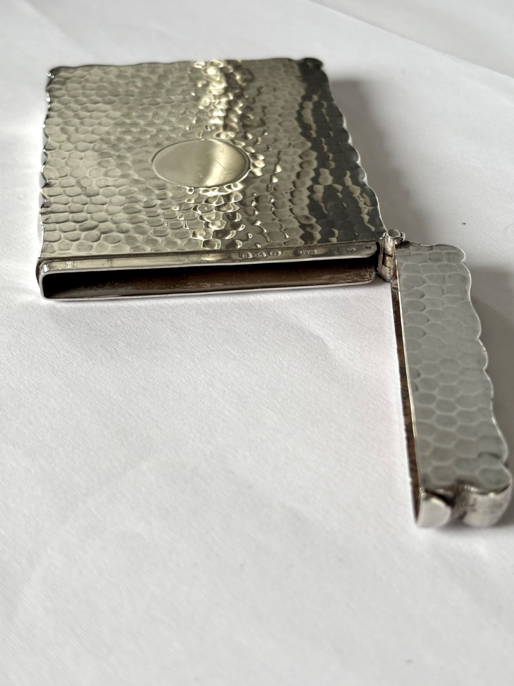 Victorian Arts & Crafts Silver Calling Card Case William Neale Chester 1900 View V
