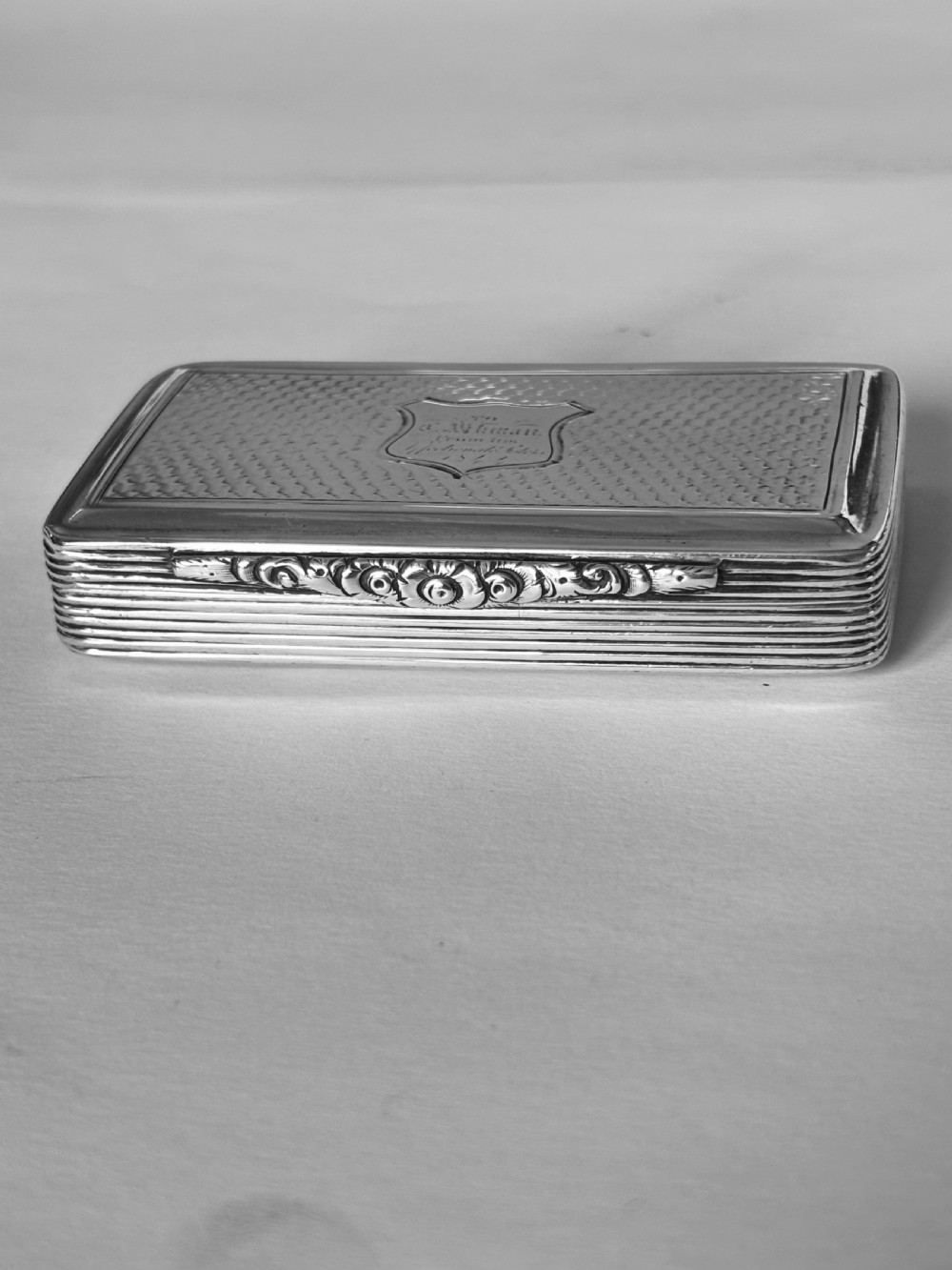 Antique Silver Early Victorian Snuff Box Francis Clark Birmingham 1841 View IV