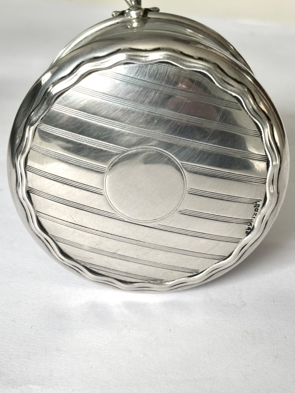 George V ART DECO Silver Dressing Table Box Ring Trinket William Griffiths 1921 View VI