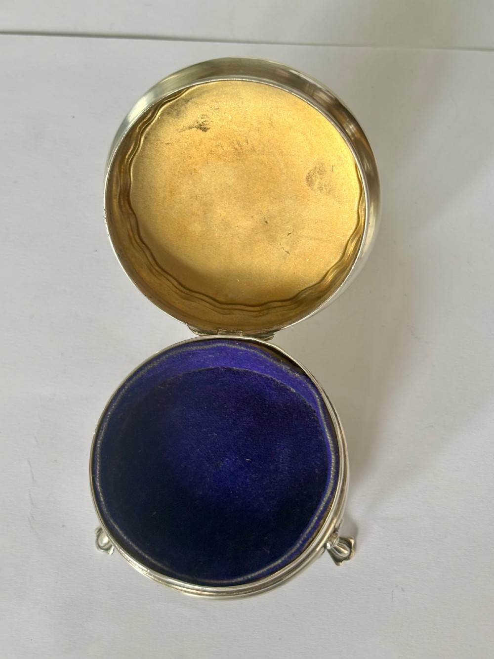 George V ART DECO Silver Dressing Table Box Ring Trinket William Griffiths 1921 View XII