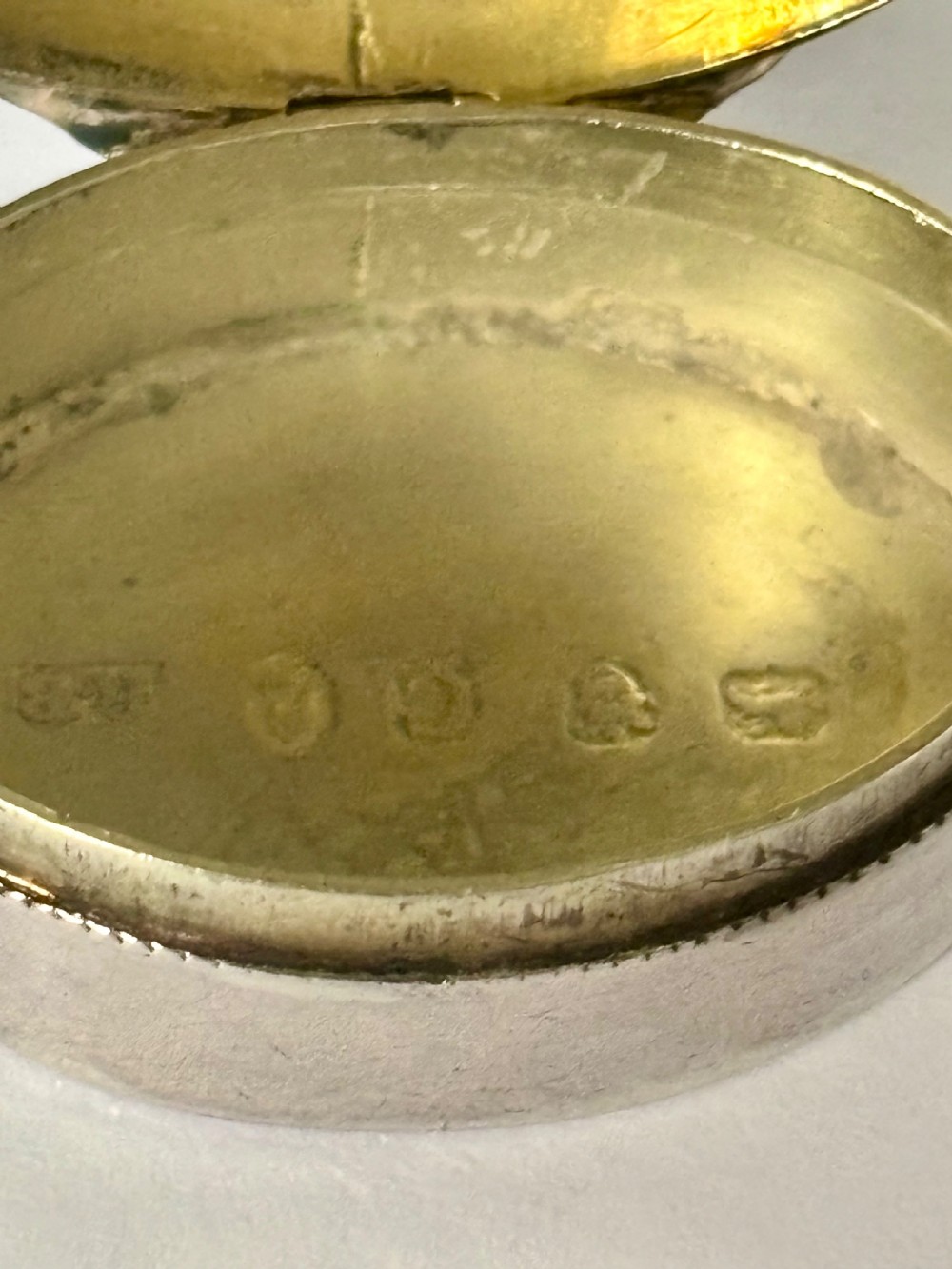 Antique George III Silver Gilt Oval Vinaigrette London 1798 Roger Biggs View IX