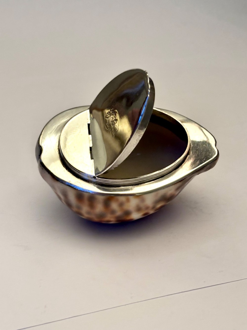 George III Scottish Provincial Silver Cowrie Shell Snuff Box ROBERT KEAY PERTH c1800 View II